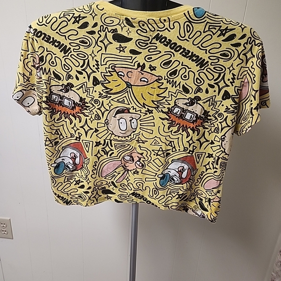 Nickelodeon 90's Y2K Yellow Character T Shirt Rugrats Hey Arnold Size Small - Picture 8 of 9